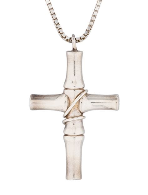 gucci bamboo cross necklace.